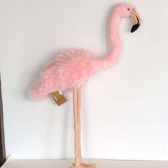 Hansa Handcrafted Flamingo, Pink  31.5 Inch (80 CM)  Stuffed Animal Brand NWT - Picture 3 of 16
